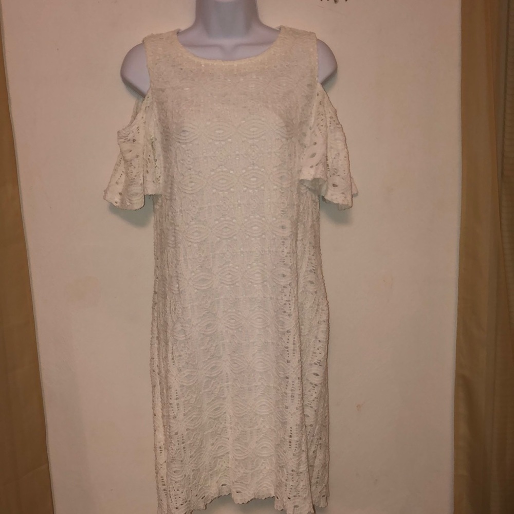 White embroiled dress
